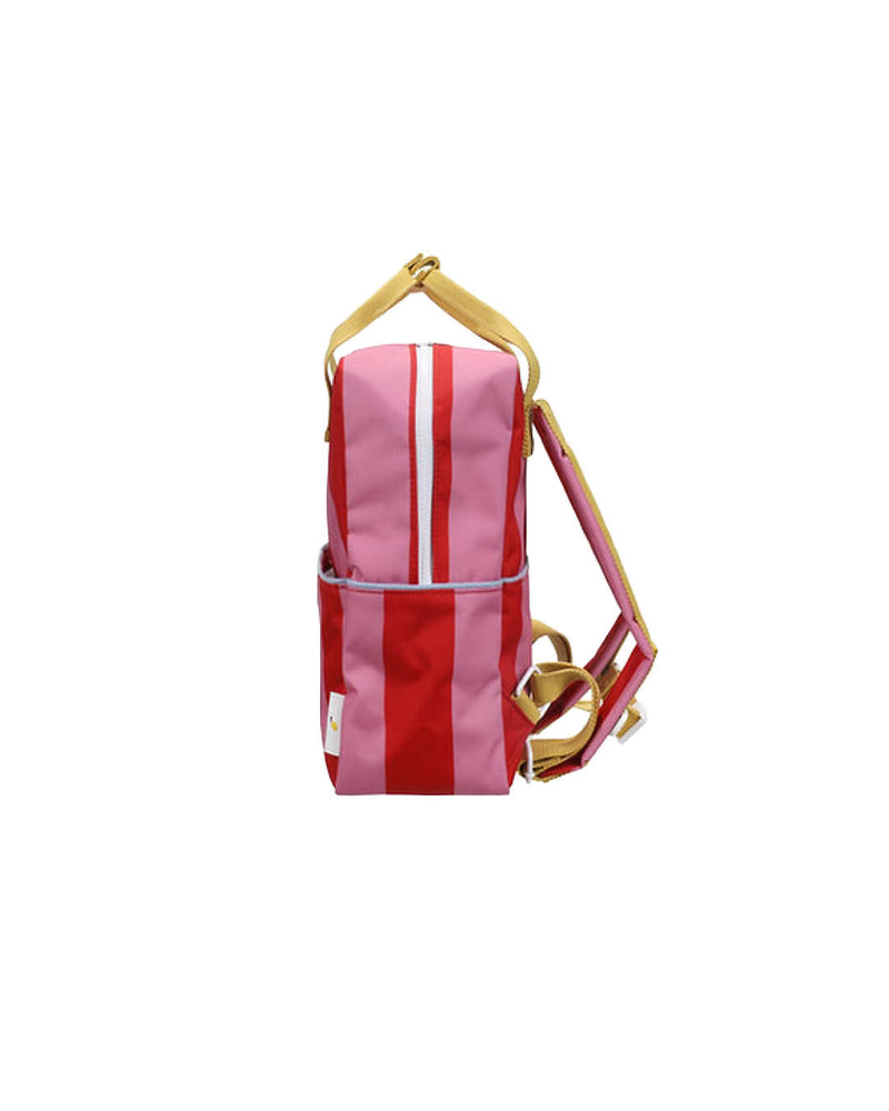 Rugzak - Medium lemon tree stripes red apple - rosebay pink-zoom-