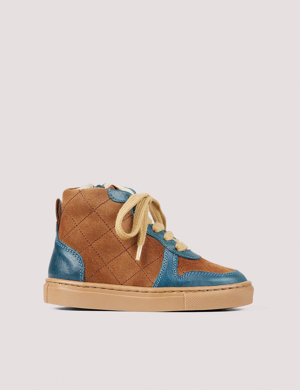 Sneaker - Quilted sneaker petroleum blue-4