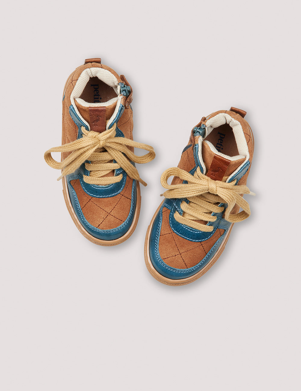 Sneaker - Quilted sneaker petroleum blue