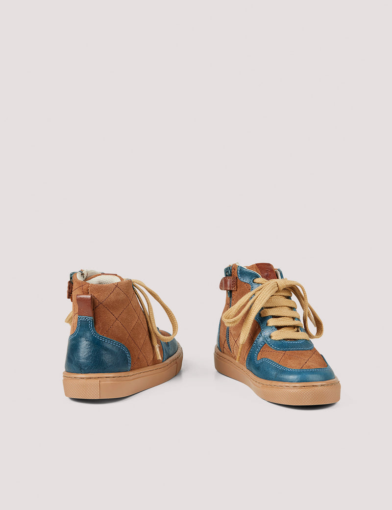 Sneaker - Quilted sneaker petroleum blue-zoom-