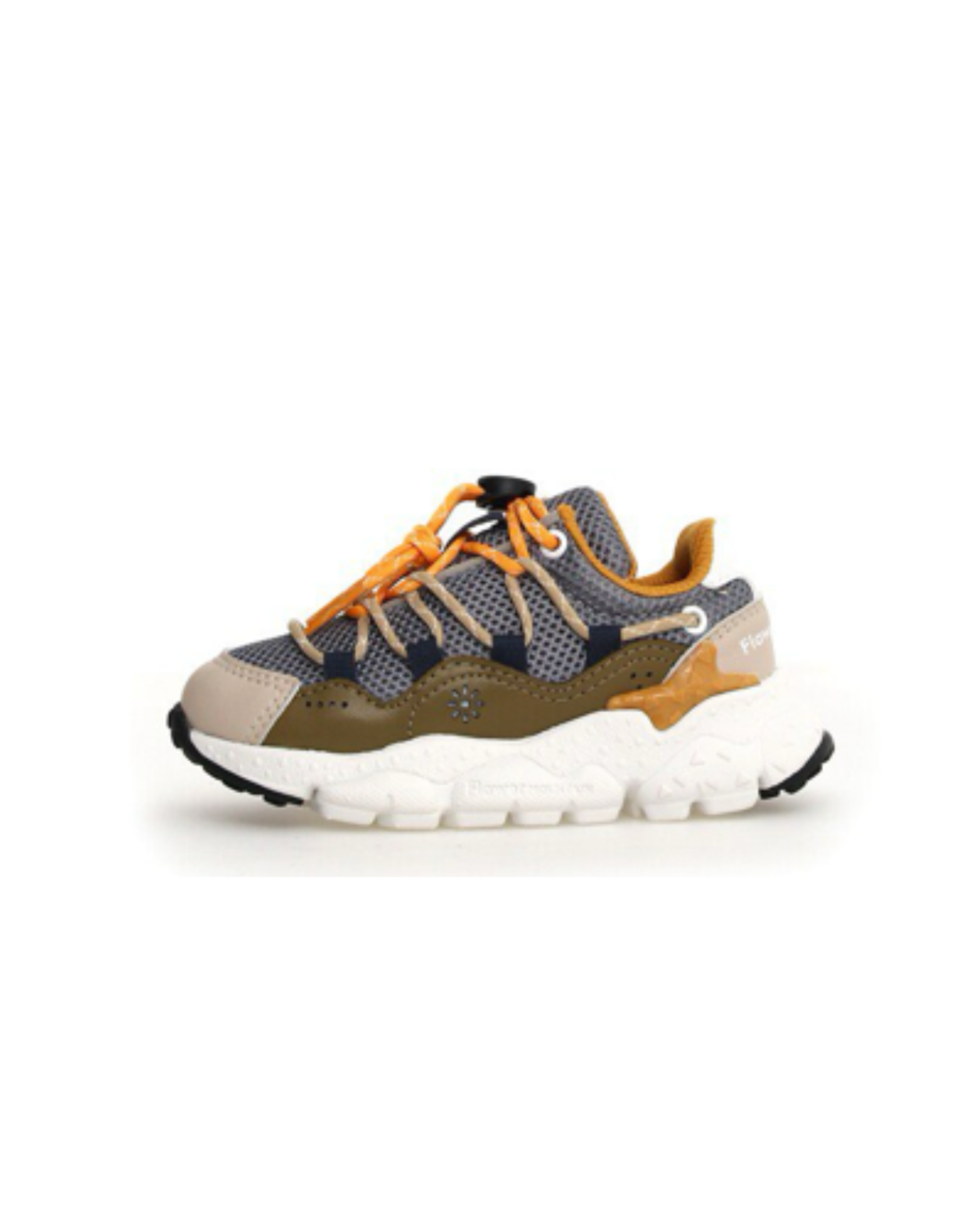 Sneaker - Raikiri E-Calf/Mesh Beige-Taupe-Orange