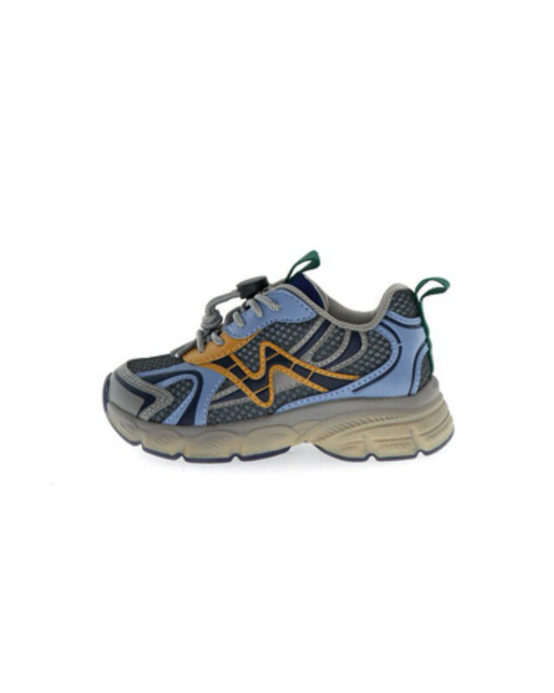 Sneaker - Wave Gum/Net Dark grey-navy-celeste