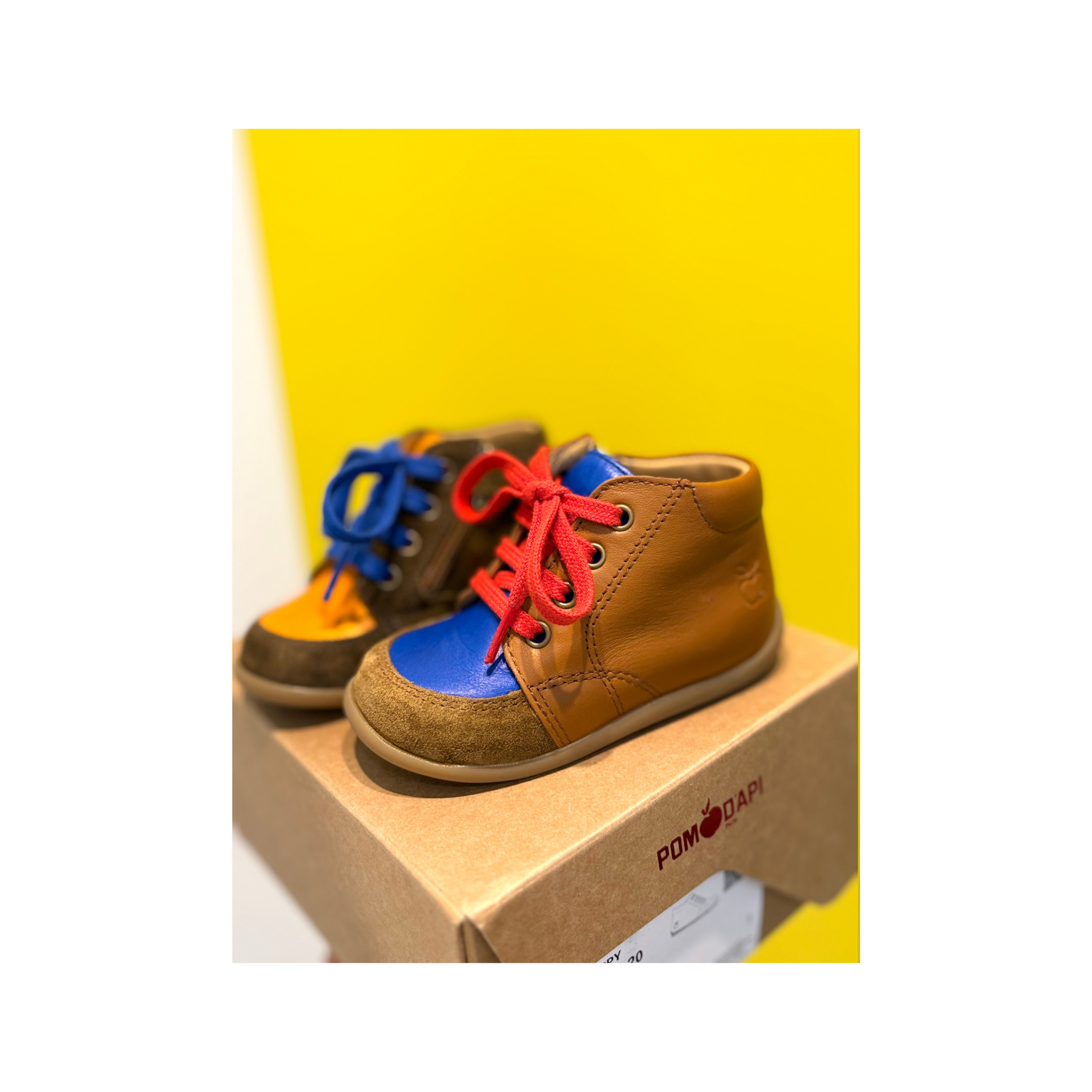 Schoen - Stand-Up Zippy cuero-bleu dur