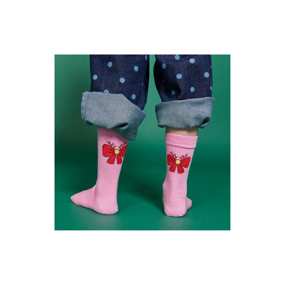Sokken - Antler Bow 22309 Begonia Pink-2