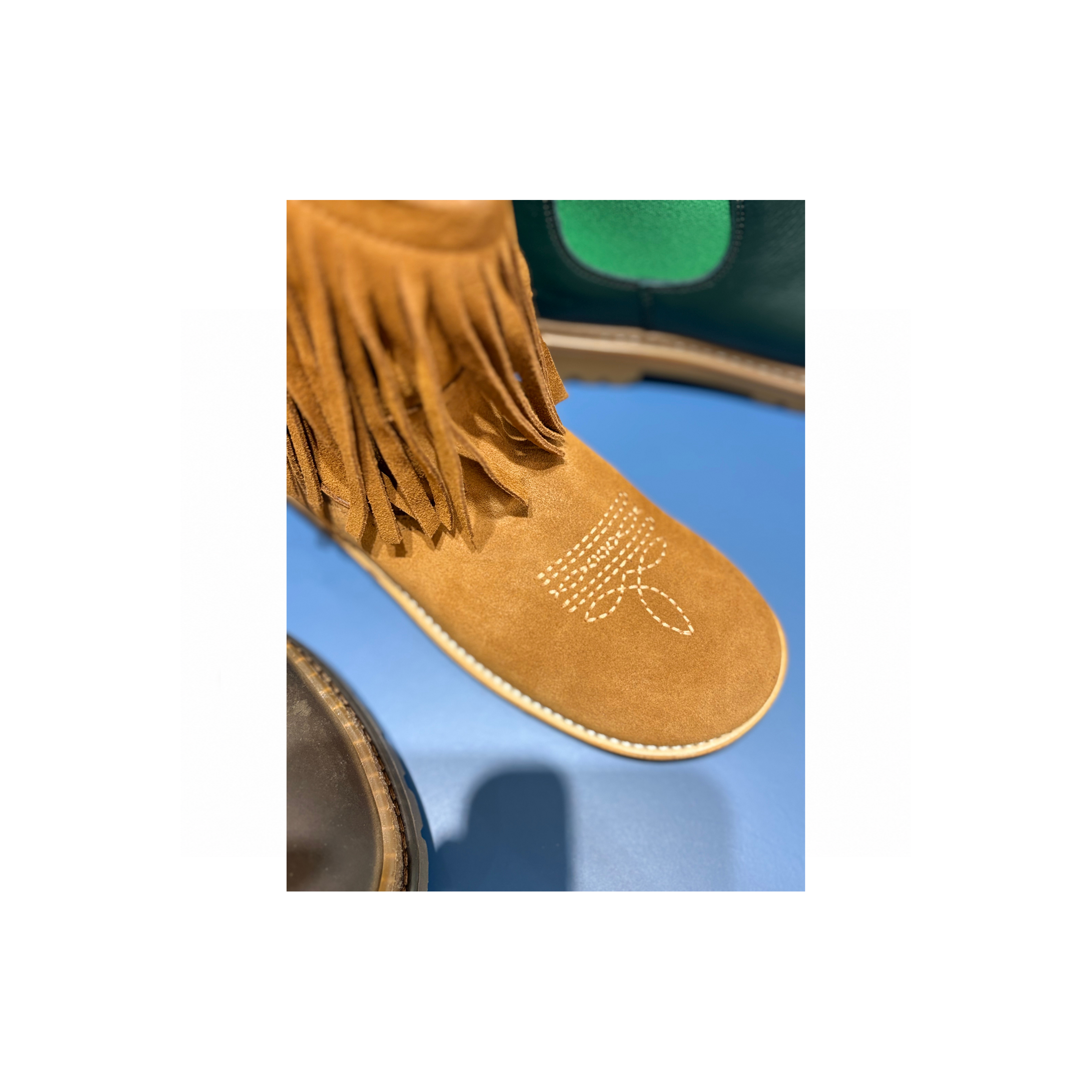 Laars - Cowboy boot 6195 with fringes cognac-zoom-3