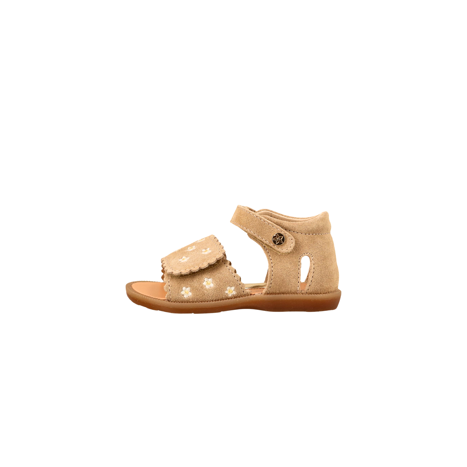 Sandaal - Maya S. Embr. daisies vanilla-1