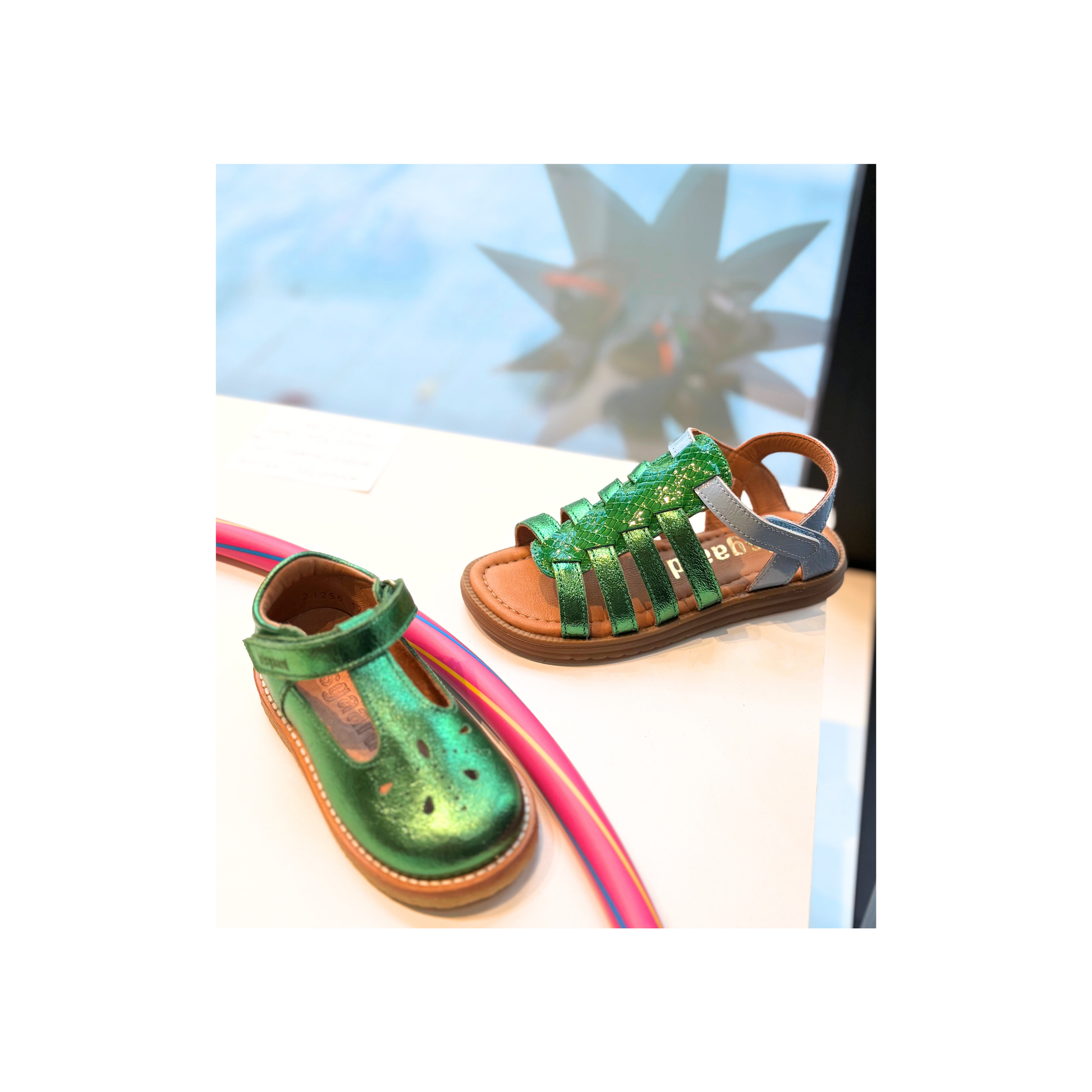 Sandaal - Bella green metallic-2
