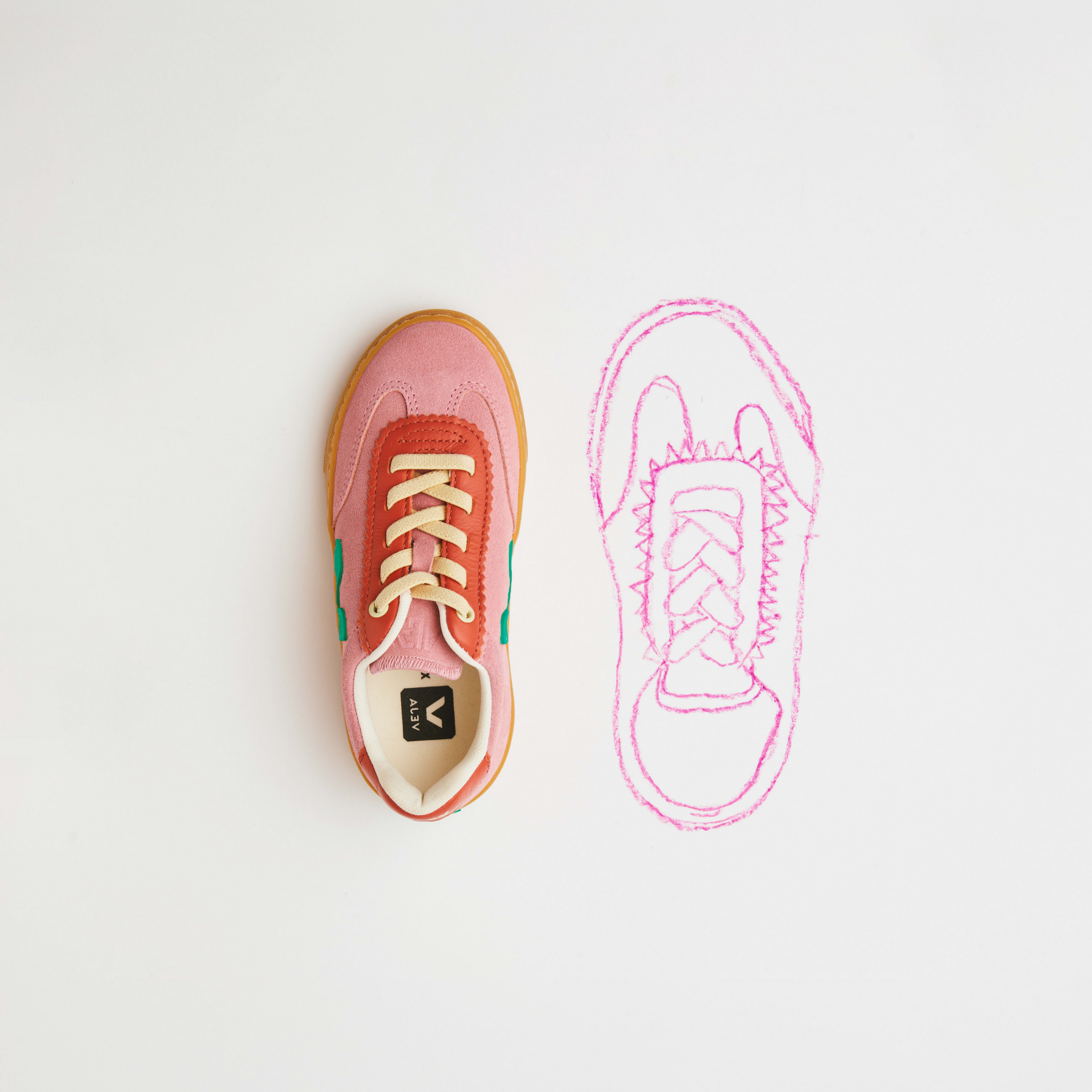 Sneaker - Volley colab Veja & Jelly Mallow - Suede Mary