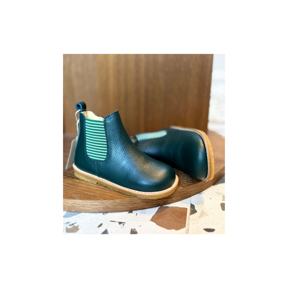Bottin - Classic Chelsea deep teal / striped elastic