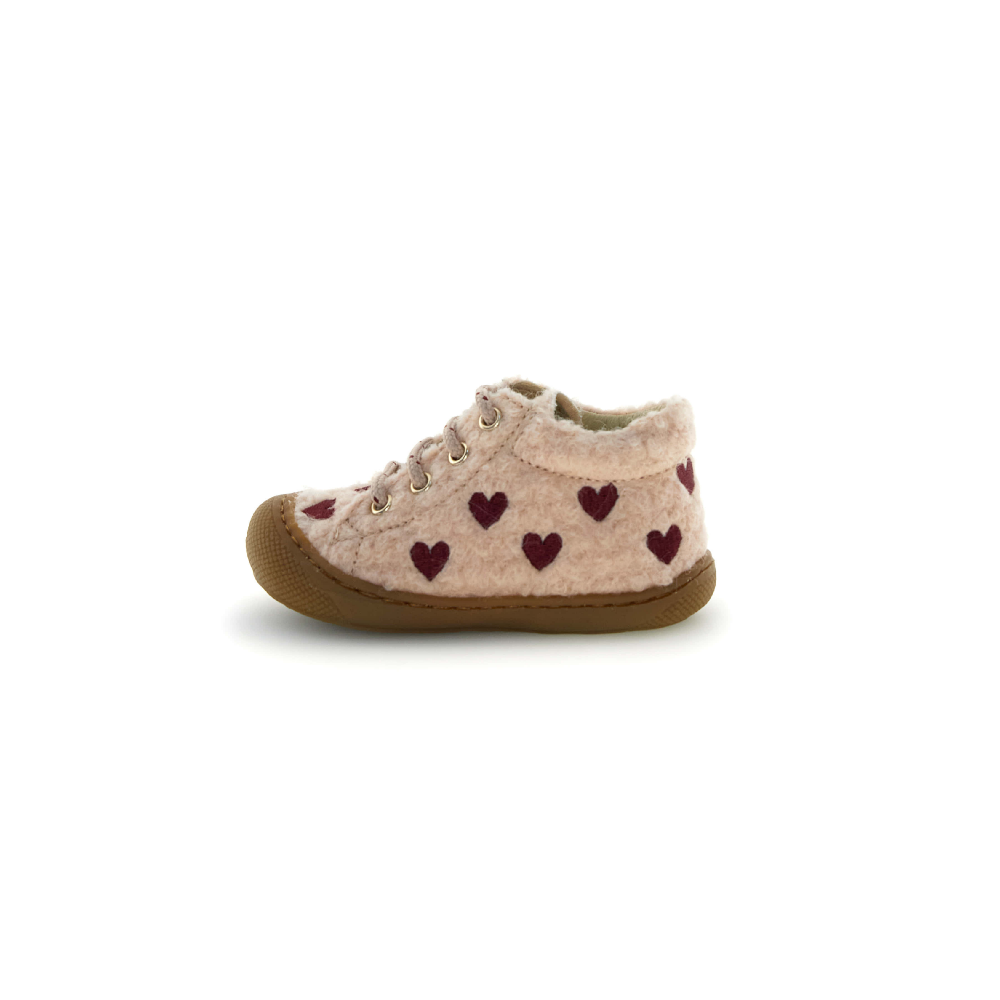 Eerste stapper - Cocoon Embr. Love fur Curly cipria-berry red