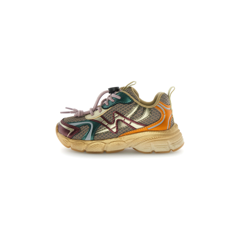 Sneaker - Wave Metallic Net Bordeaux-green bottle-zoom-