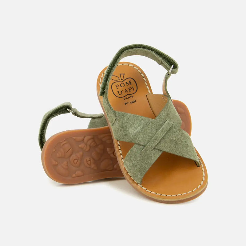 Sandaal - Plage Stitch Cross kaki-zoom-
