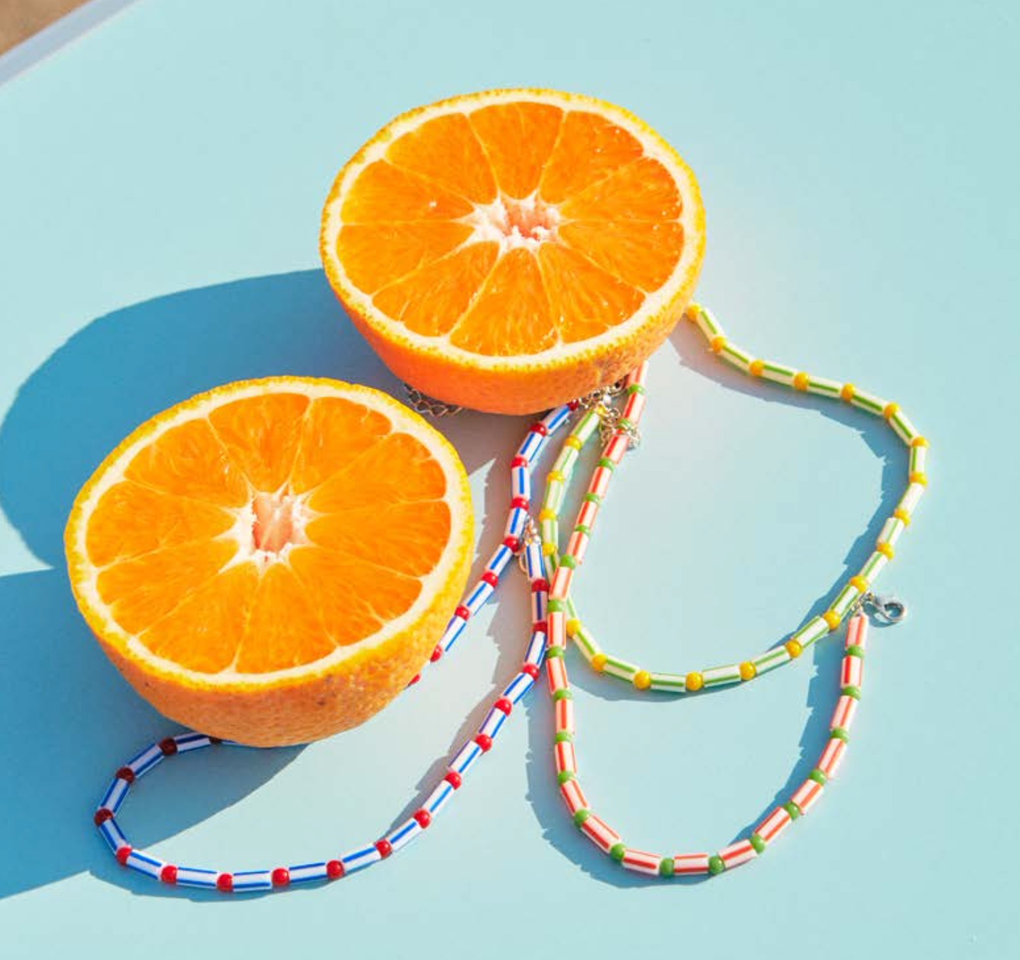 Ketting rood/geel/multicolor-zoom-1