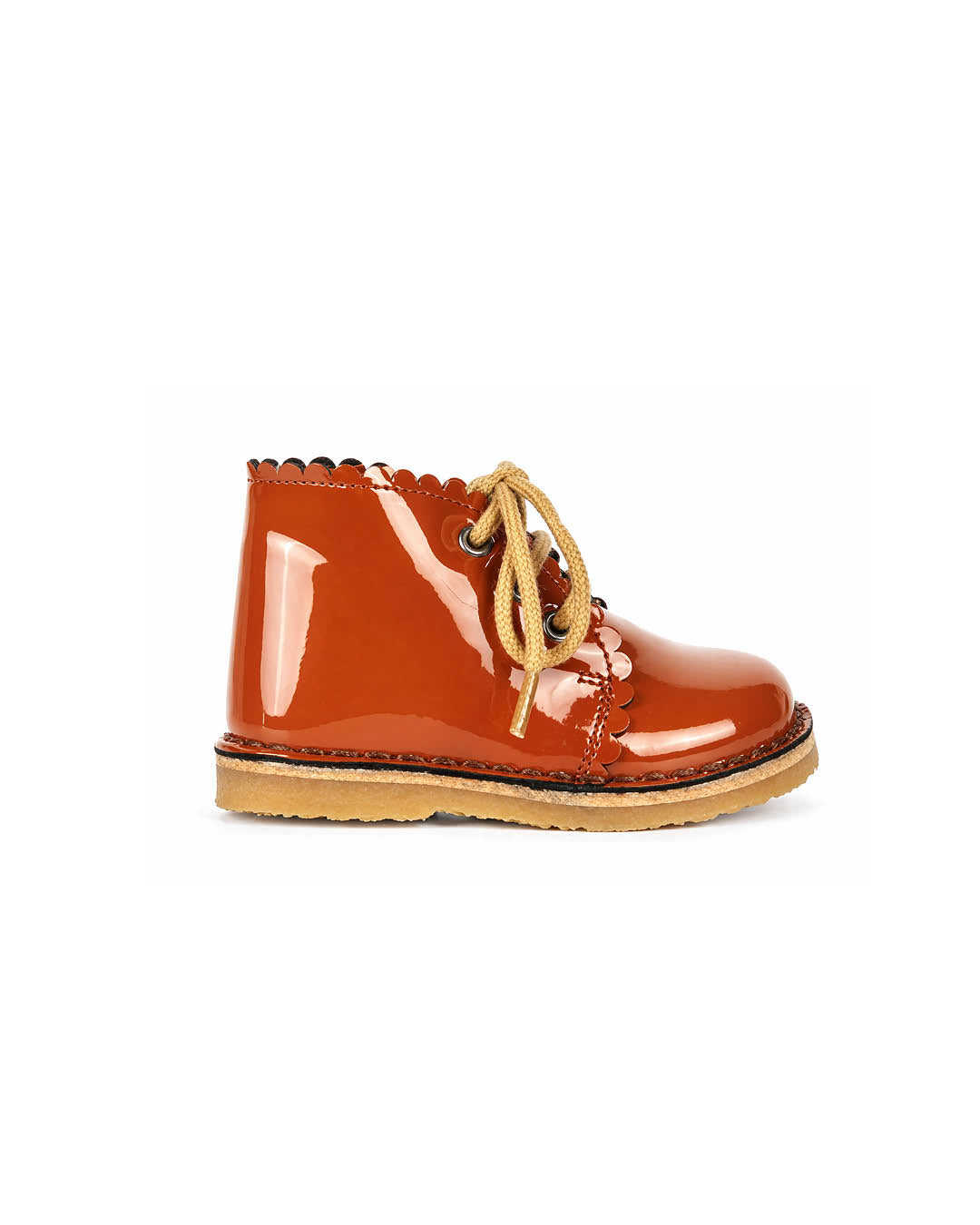 Schoen - Scallop Boot toffee patent