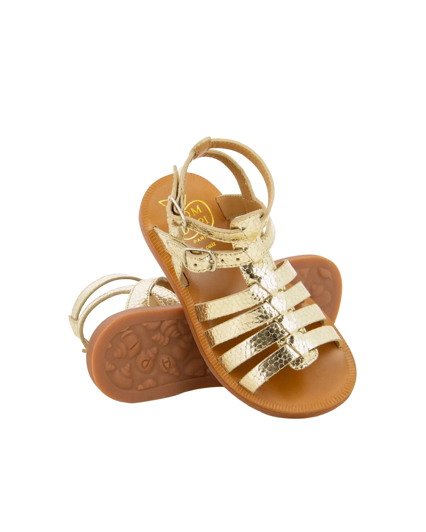 Sandaal - Plagette Gladiater blob platin-zoom-2