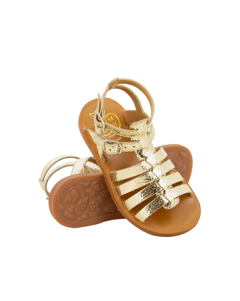 Sandaal - Plagette Gladiater blob platin-zoom-