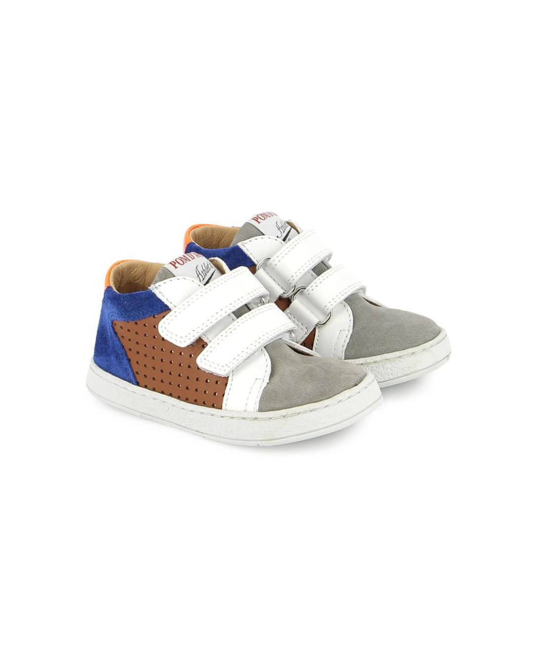 Sneaker - Mousse Easy perfo gris-off white-bleu
